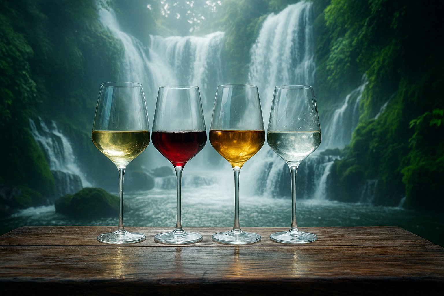 Weinpakete-Wasserfall