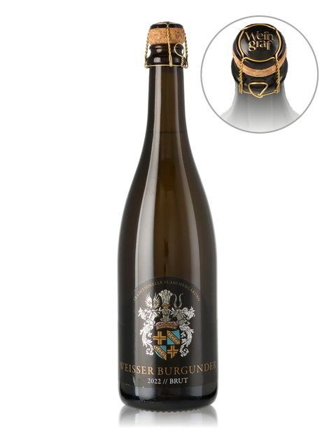 2022 Weißer Burgunder, Sekt b.A. brut, traditionelle Flaschengärung