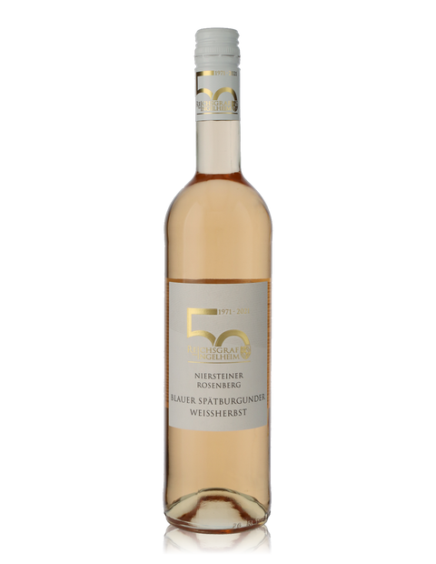 2021 Niersteiner Rosenberg, Spätburgunder Weißherbst, Spätlese, trocken (Jubiläums-Etikett)