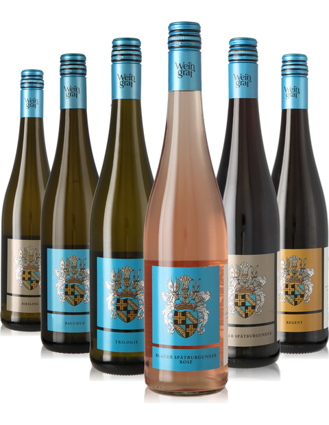 6er Weinpaket lieblich und süße Weine aus Deutschland