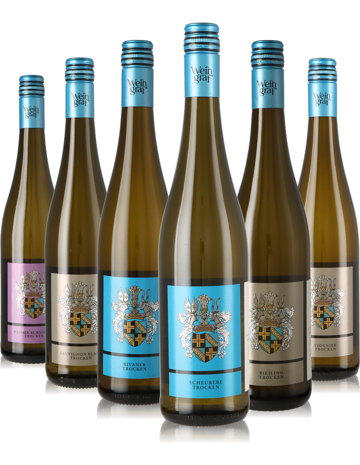 6er Weinpaket Weißwein aus Rheinhessen, trocken