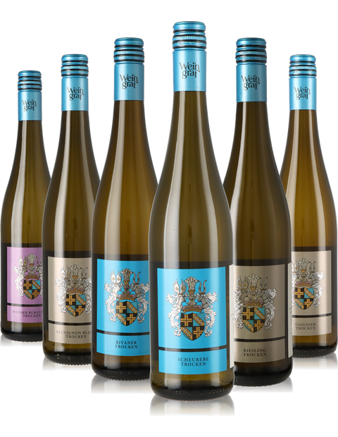 6er Weinpaket Weißwein aus Rheinhessen, trocken