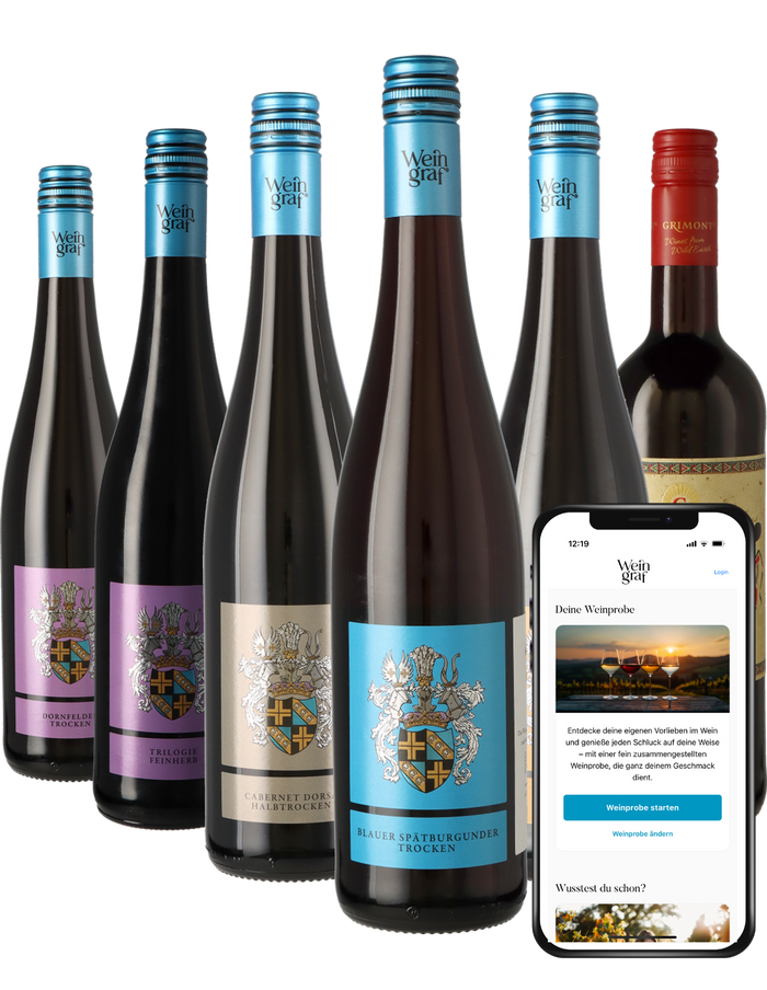Weinpaket Rotwein mit App-Weinprobe