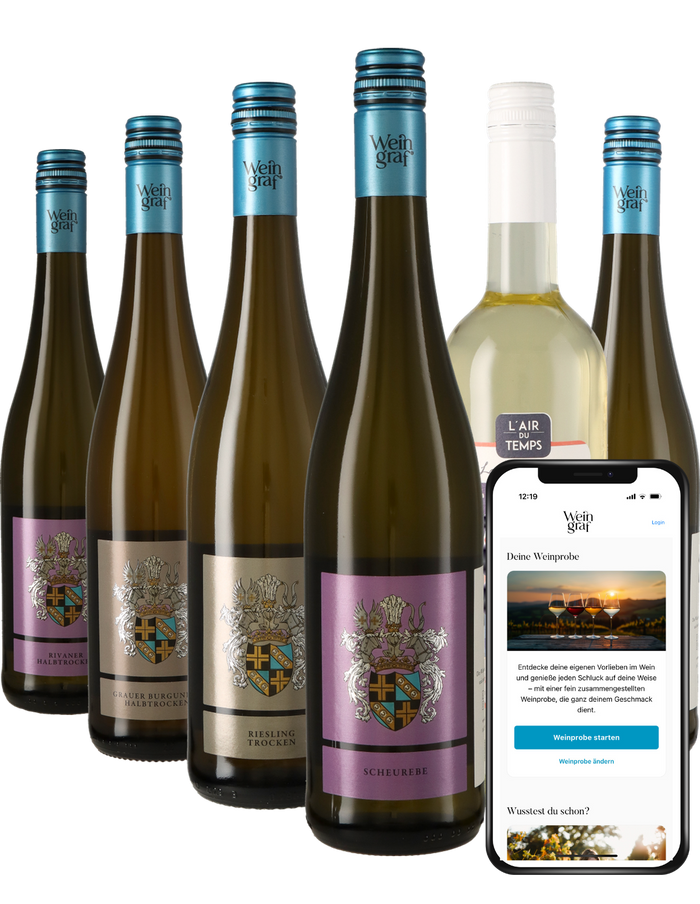 Weinpaket Weißwein mit App-Weinprobe
