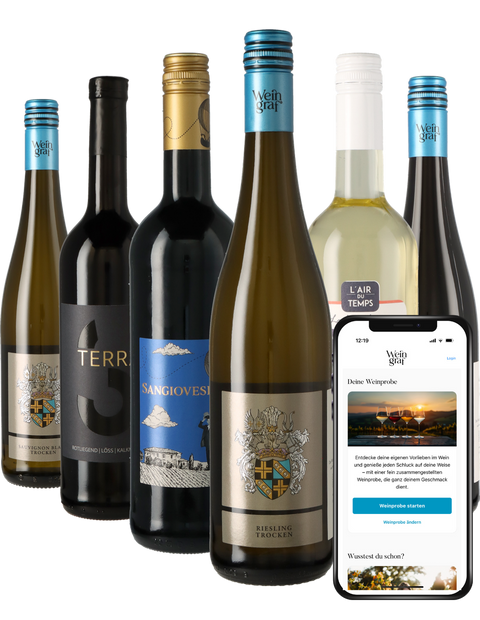 Weinpaket trocken mit App-Weinprobe