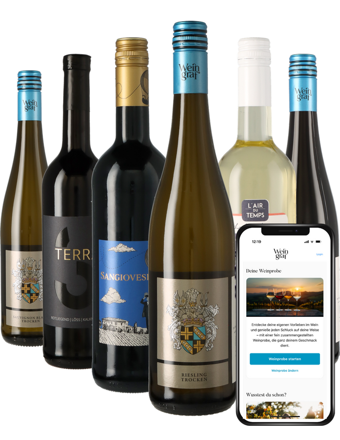 Weinpaket trocken mit App-Weinprobe