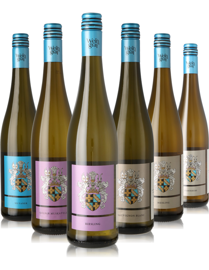 6er Weinpaket Weißwein aus Rheinhessen, lieblich