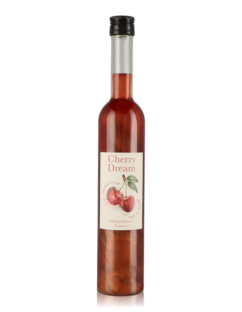 Cherry Dream, Glitzer Kirschen-Likör, 20% vol. Alk., 0,5 l