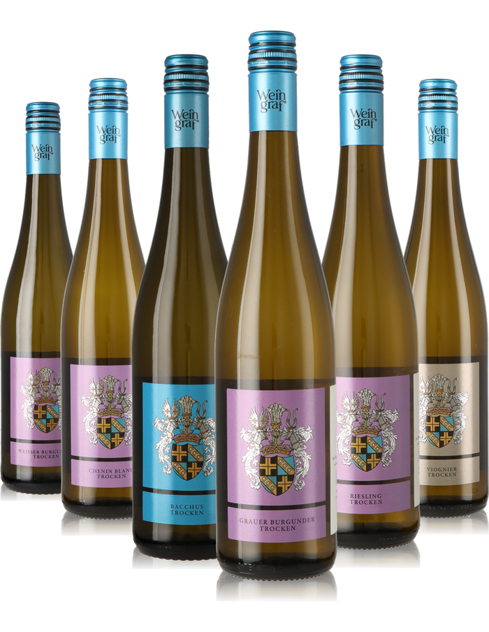 6er Weinpaket Weißwein aus Rheinhessen, trocken