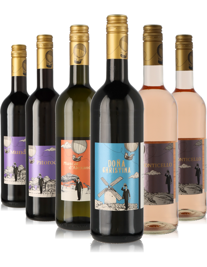 6er Weinpaket lieblich Weingraf international