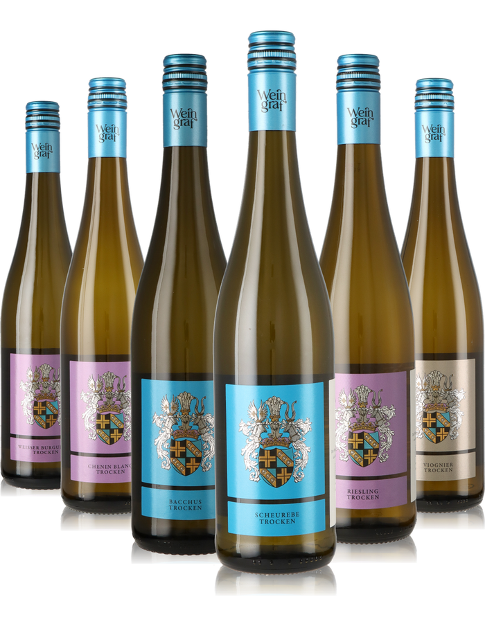 6er Weinpaket Weißwein aus Rheinhessen, trocken