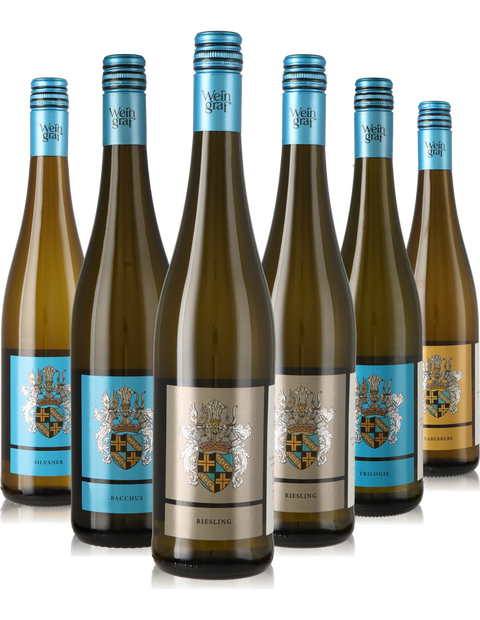6er Weinpaket Weißwein aus Rheinhessen, lieblich und süß