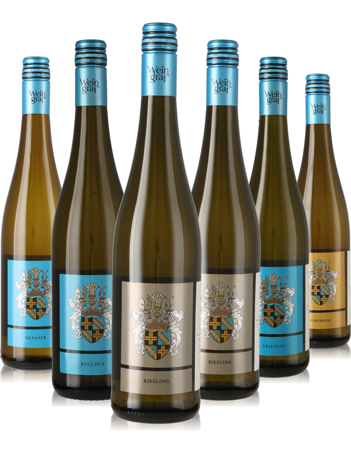6er Weinpaket Weißwein aus Rheinhessen, lieblich und süß