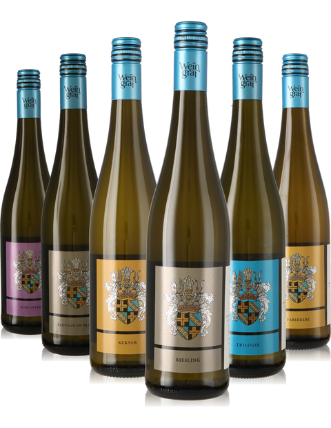 6er Weinpaket Weißwein aus Rheinhessen, lieblich und süß