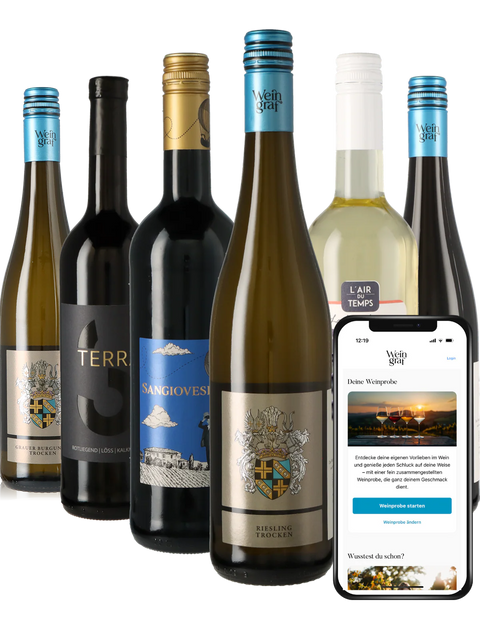Weinpaket trocken mit App-Weinprobe