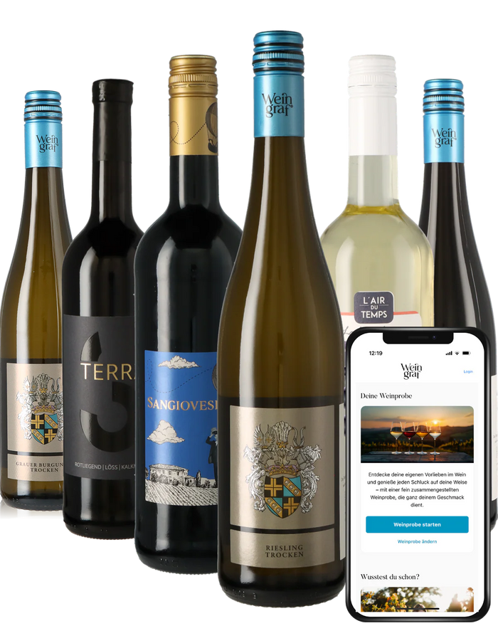 Weinpaket trocken mit App-Weinprobe