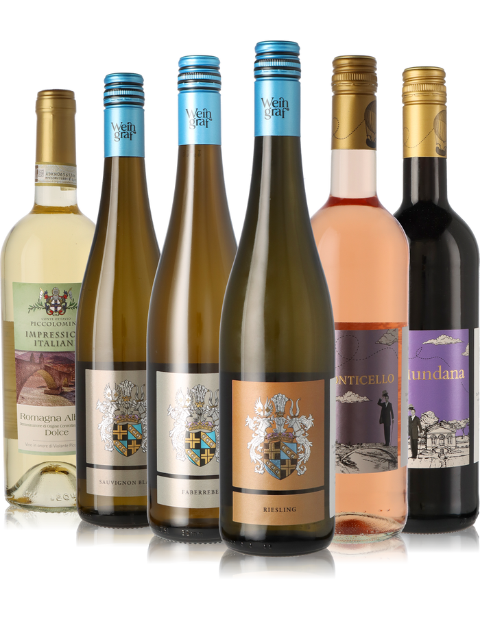 Premium 6er Weinpaket lieblich inkl. Thermosflasche